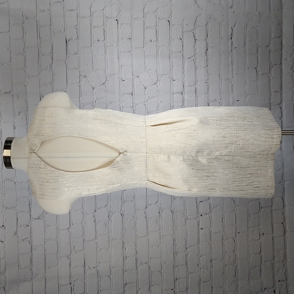 Sanctuary Cream & Gold Cocktail Dress, Size L - Picture 4 of 7